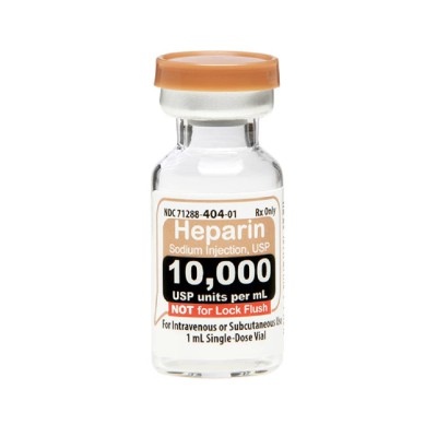 Heparin Sodium Injection, USP  10,000 units 1mL (10,000  units/mL) SDV