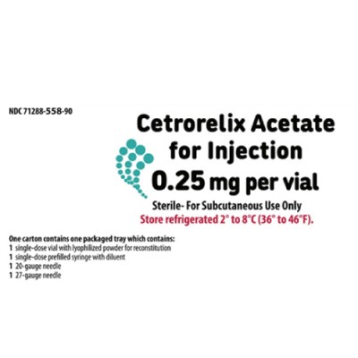 Cetrorelix Acetate for Injection 0.25mg SDV Kit (with Sterile Diluent 1mL and Syringes)
